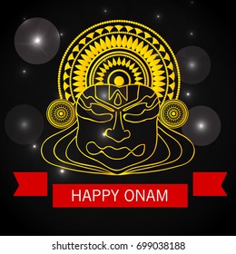 Vector illustration of a Banner for Onam celebration.