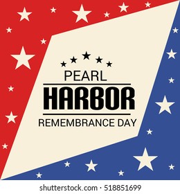 Vector illustration of a Banner For Pearl Harbor Remembrance Day.