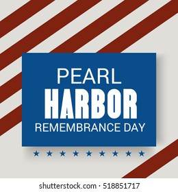 Vector illustration of a Banner For Pearl Harbor Remembrance Day.