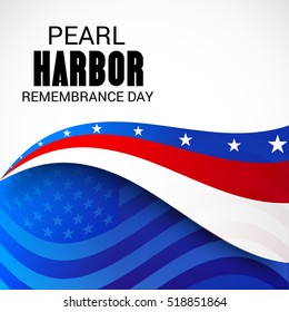 Vector illustration of a Banner For Pearl Harbor Remembrance Day.