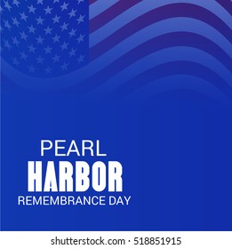 Vector illustration of a Banner For Pearl Harbor Remembrance Day.