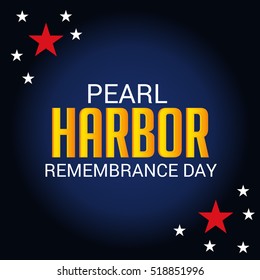 Vector illustration of a Banner For Pearl Harbor Remembrance Day.