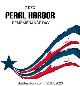 Vector illustration of a Banner For Pearl Harbor Remembrance Day.