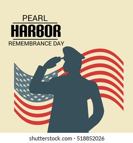 Vector illustration of a Banner For Pearl Harbor Remembrance Day.