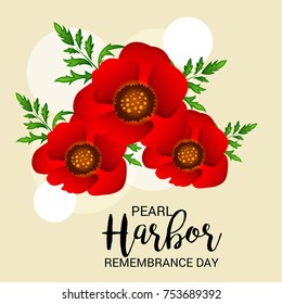 Vector illustration of a Banner for Pearl Harbor Remembrance Day.