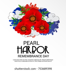 Vector illustration of a Banner for Pearl Harbor Remembrance Day.