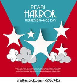 Vector illustration of a Banner for Pearl Harbor Remembrance Day.