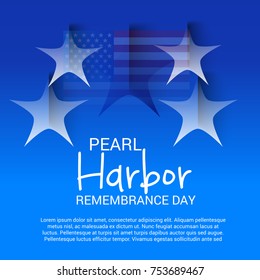 Vector illustration of a Banner for Pearl Harbor Remembrance Day.
