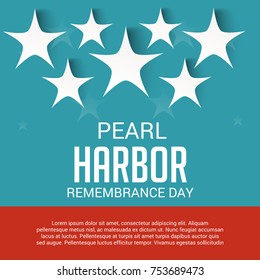 Vector illustration of a Banner for Pearl Harbor Remembrance Day.