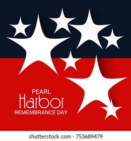 Vector illustration of a Banner for Pearl Harbor Remembrance Day.
