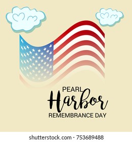 Vector illustration of a Banner for Pearl Harbor Remembrance Day.