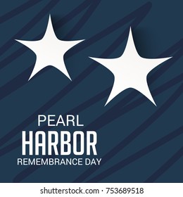 Vector illustration of a Banner for Pearl Harbor Remembrance Day.