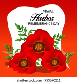 Vector illustration of a Banner for Pearl Harbor Remembrance Day.