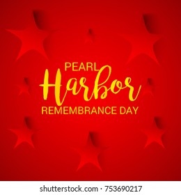 Vector illustration of a Banner for Pearl Harbor Remembrance Day.