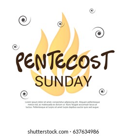 Vector Illustration Banner Pentecost Sunday Stock Vector (Royalty Free ...