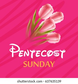 Vector illustration of a Banner for Pentecost Sunday.