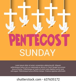 Vector illustration of a Banner for Pentecost Sunday.