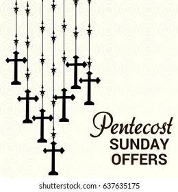 Vector illustration of a Banner for Pentecost Sunday.