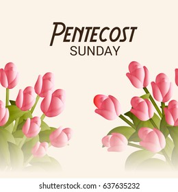 Vector illustration of a Banner for Pentecost Sunday.