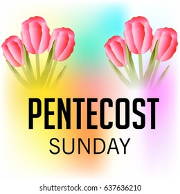 Vector illustration of a Banner for Pentecost Sunday.