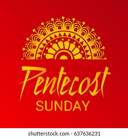 Vector illustration of a Banner for Pentecost Sunday.