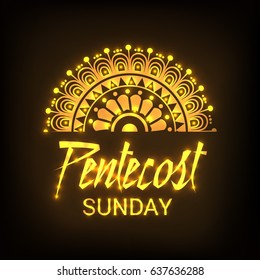 Vector illustration of a Banner for Pentecost Sunday.