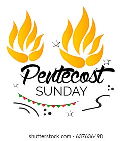Vector illustration of a Banner for Pentecost Sunday.