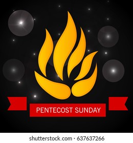 Vector illustration of a Banner for Pentecost Sunday.