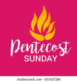 Vector illustration of a Banner for Pentecost Sunday.