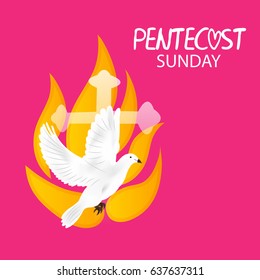 Vector illustration of a Banner for Pentecost Sunday.