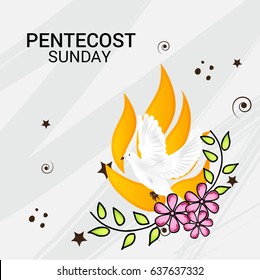 Vector illustration of a Banner for Pentecost Sunday.