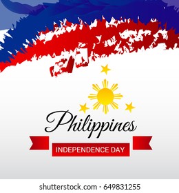 Vector illustration of a Banner for Philippines Independence Day.