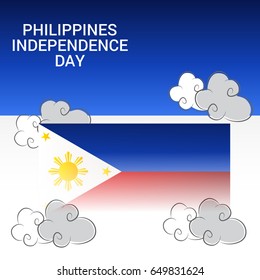 Vector illustration of a Banner for Philippines Independence Day.