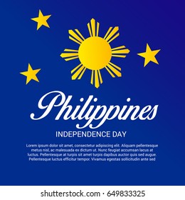 Vector illustration of a Banner for Philippines Independence Day.