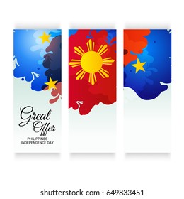 Vector illustration of a Banner for Philippines Independence Day.