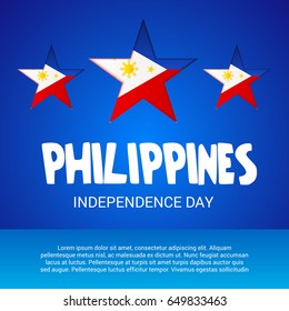 Vector illustration of a Banner for Philippines Independence Day.
