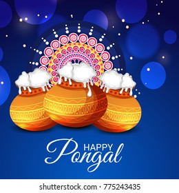 Vector illustration of a Banner for Pongal Celebration.