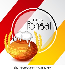 Vector illustration of a Banner for Pongal Celebration.