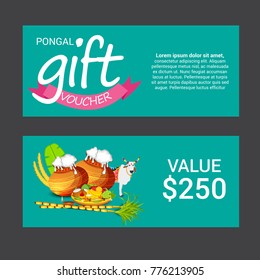 Vector illustration of a Banner for Pongal Celebration.