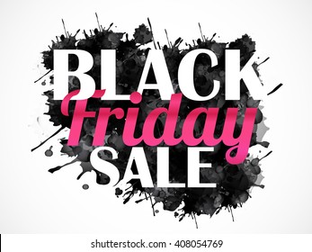 Vector illustration banner or poster of black friday sale background.