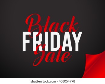 Vector illustration banner or poster of black friday sale background.