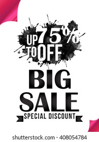 Vector illustration banner or poster of black friday sale background.