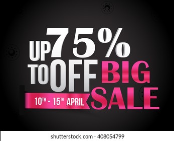 Vector illustration banner or poster of black friday sale background.