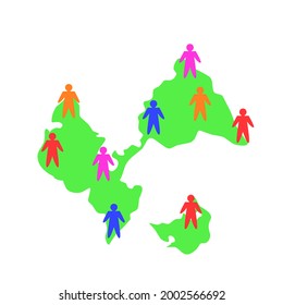 Vector illustration, banner or poster commemorating world population day.