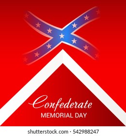 Vector illustration of a Banner or Poster for Confederate Memorial Day.