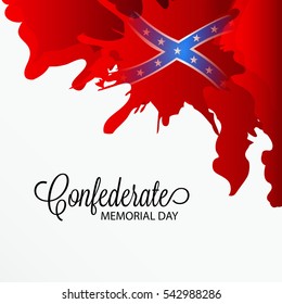 Vector illustration of a Banner or Poster for Confederate Memorial Day.
