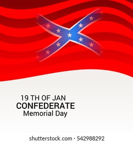 Vector illustration of a Banner or Poster for Confederate Memorial Day.