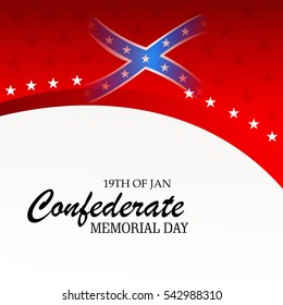 Vector illustration of a Banner or Poster for Confederate Memorial Day.