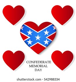 Vector illustration of a Banner or Poster for Confederate Memorial Day.