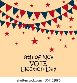 Vector illustration of a Banner or Poster For Election Day.